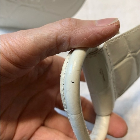Roberto Dalpra Cream Croc Genuine Leather Bow Belt-Sz 32 main image 13